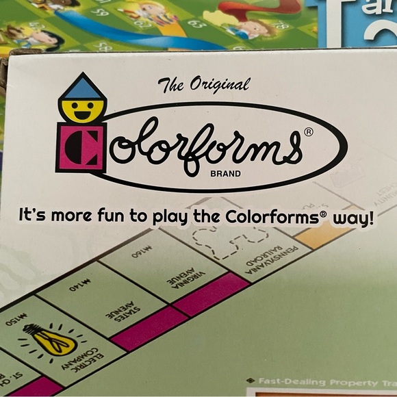 Colorforms  2 Chutes and Ladders Game and 1 Monopoly Game cardboard game - Picture 6 of 9